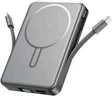 Magnetic Portable Charger, Power Bank Fast Charging 22.5W 10000mAh, Portable Charger with Built in Cable, for Magsafe Battery Pack Compatible with iPhone 17/16/15/14/13/12 Pro/Pro Max