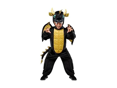 Rubies Black Dragon Comfywear Hooded Jumpsuit