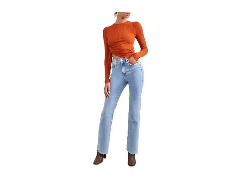 Forever 21 (M) Ribbed Ruched Drawstring Sweater