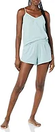 Amazon Essentials Women's Knit Jersey Cami Short Pajama Set, Dusty Blue, X-Large