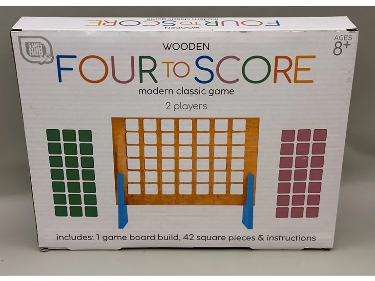 2 Pack Wooden Connect Four Game