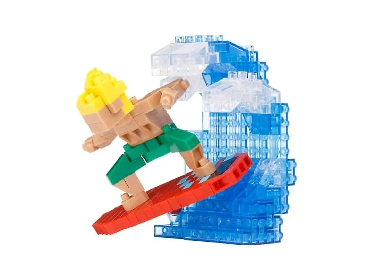 nanoblock Surfing Collection Series 170 Piece Building Kit