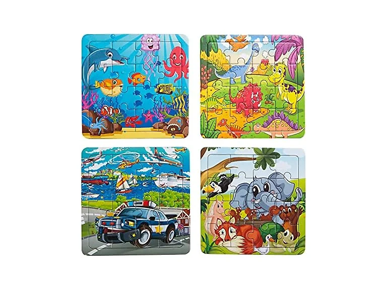 4 Pack Jigsaw Puzzles for Kids