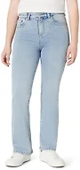 Amazon Essentials Girls' High Stretch High-Rise Flare Jeans, Iced Blue Light Wash, 8