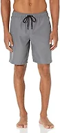 Amazon Essentials Men's 9" Swim Trunks with Mesh Lining, Pockets, Drawstring Closure, Charcoal, X-Small