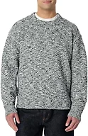 Amazon Essentials Men's Relaxed-Fit Multi-Color Heavyweight Crewneck Pullover Sweater, Black Marl, X-Small