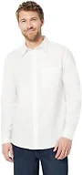 Amazon Essentials Men's Regular-Fit Long Sleeve Linen Blend Shirt, White, Small