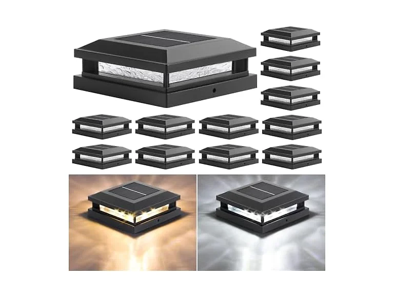 Bosceos Solar Post Cap Lights 12-Pack