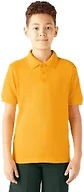 Dickies Boys' Short Sleeve Pique Polo, Gold, XX-Small