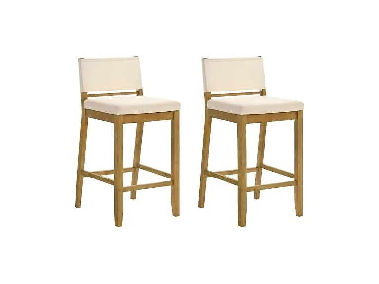 Yaneli Bar Stool 2Pk, Amber/White