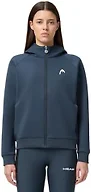 HEAD Women’s Vision Performance Jacket – Moisture-Wicking Stretch Athletic Hoodie with Zip Front & Mesh Lining, Navy, Medium