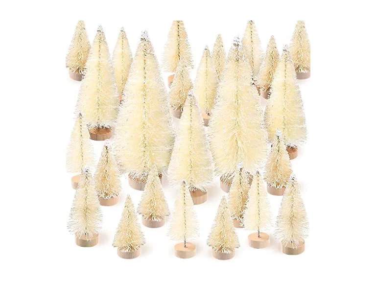 SATINIOR Chuangchou 60 Pieces Artificial Mini Sisal Trees