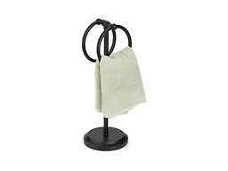 J&V Textiles 3264-MBK Fingertip Towel Holder Black