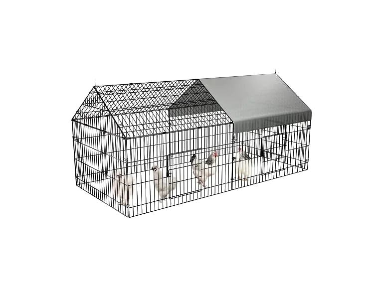 Chicken Coop, 86"x40"x40" Chicken Run Pen with Cover
