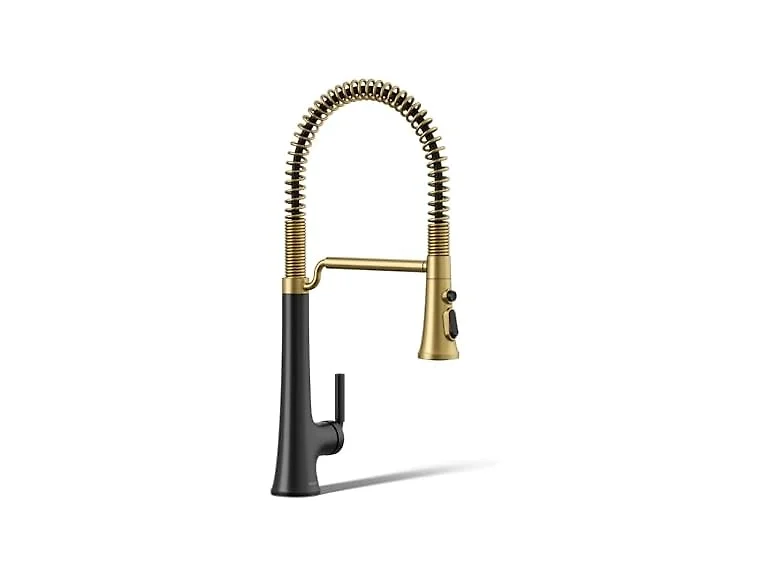 KOHLER K-23765-BMB Tone Faucet Sprayhead Black/Brass