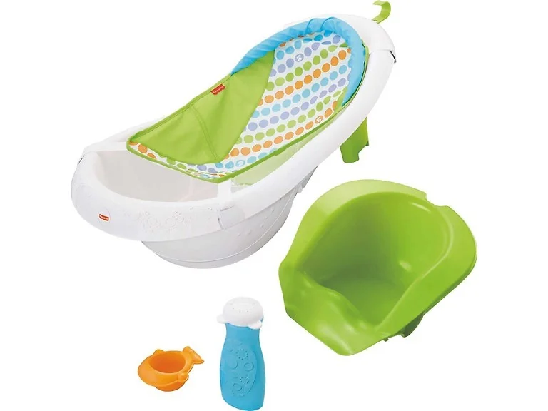 Fisher-Price Baby to Toddler Bath 4-In-1 Sling, Green