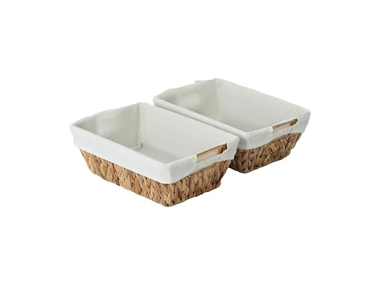 Suptinwear Wicker Storage Basket with Liner and Handles