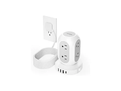 TESSAN 1050J SP Charging Station (8 Outlets, 4 USB)