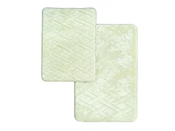 Dan River 5902 2 Pc Memory Foam Bath Mat Bricks - Sage