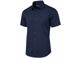 James Tailor LC-JMMS-250-NV-S Small Mens S/S Stretch Dress S