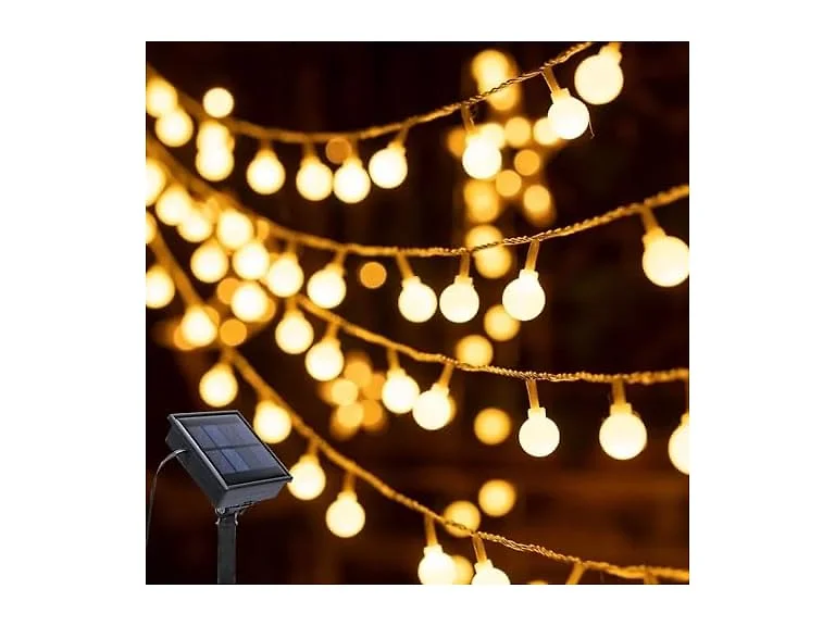 Vigdur GAR-115 (2 Pack) 15ft Solar Globe String Lights