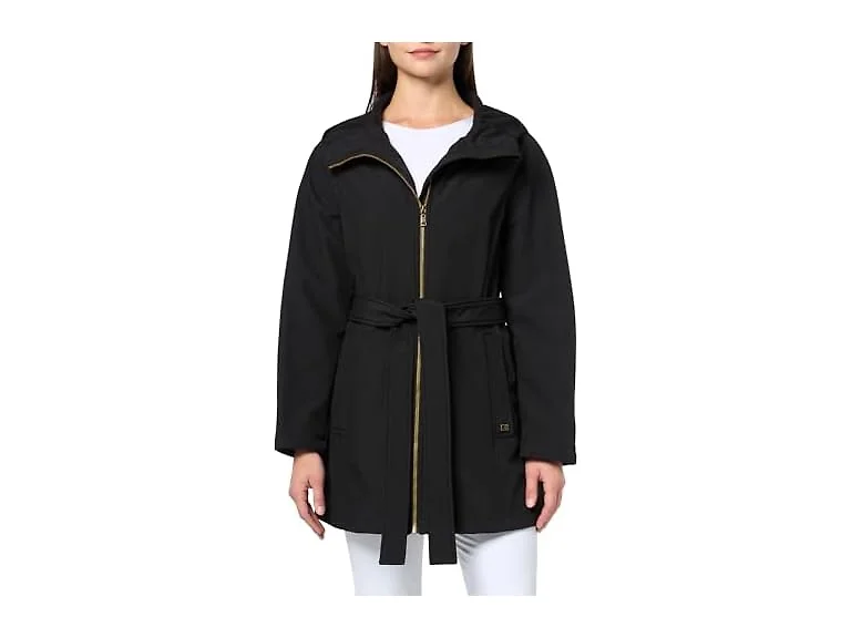 Tommy Hilfiger Women (S) Belted Hooded Raincoat