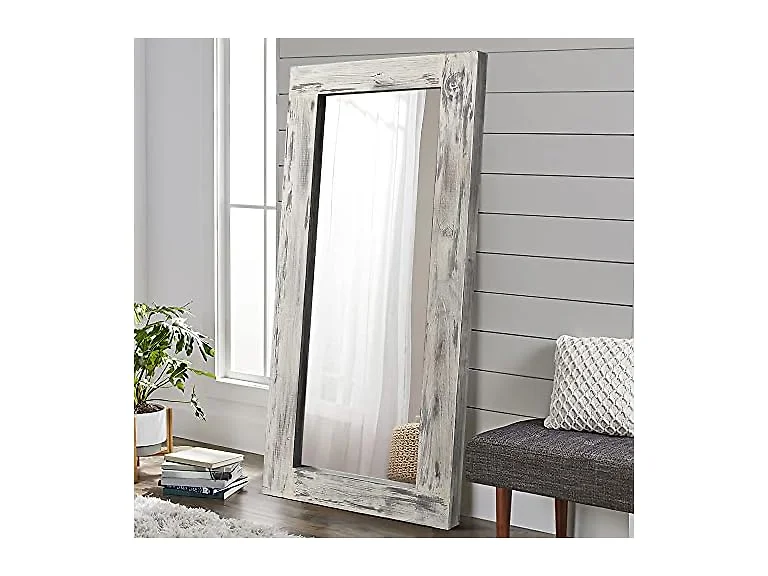 KIAYACI Over Sized Floor Mirror Wood Frame 71" x 32"