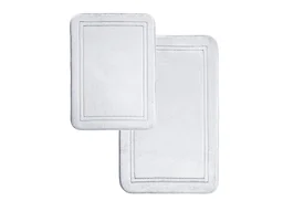 Dan River 5902 2 Pc Memory Foam Bath Mat Racetrack - Whit