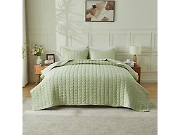 Dawson 3 Piece Textured Quilt Set