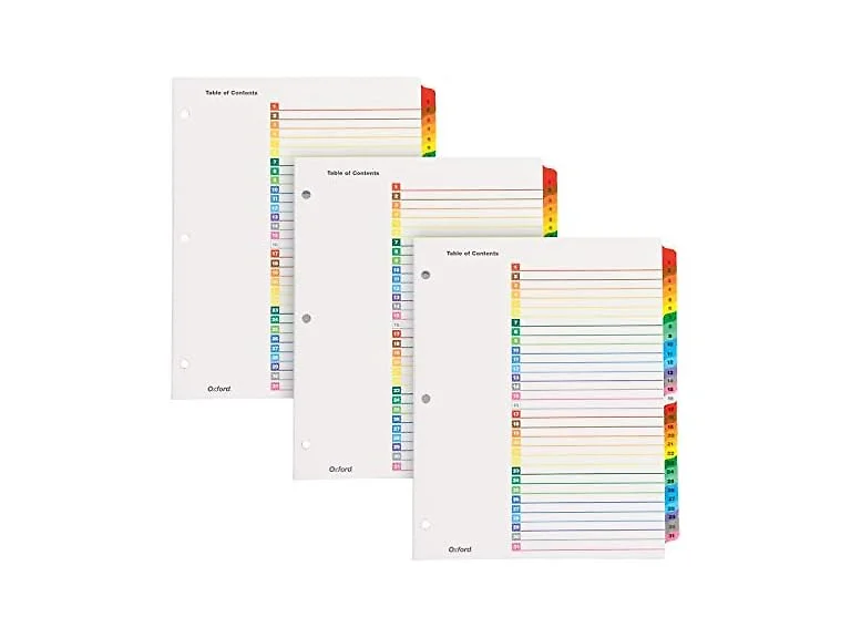Oxford 1-31 Tab Dividers