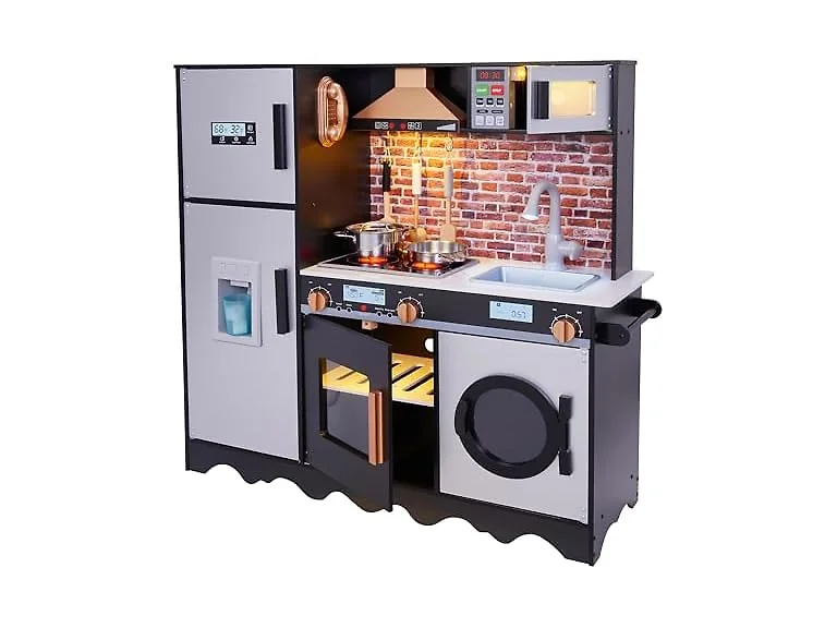 Dark Wooden Kitchen Playset
