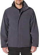 Amazon Essentials Men's Waterproof Packable Rain Jacket, Dark Grey, XX-Large