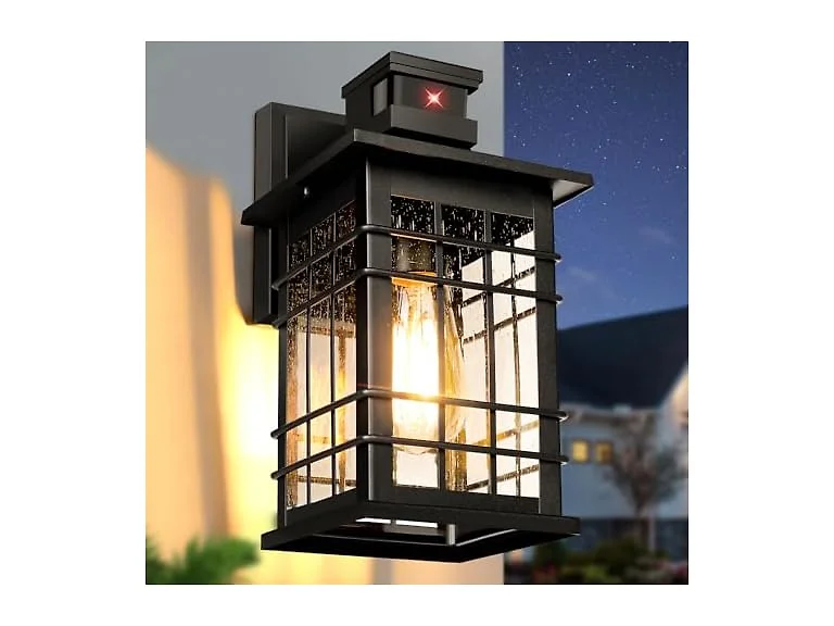 Kondras Black Motion Sensor Wall Light