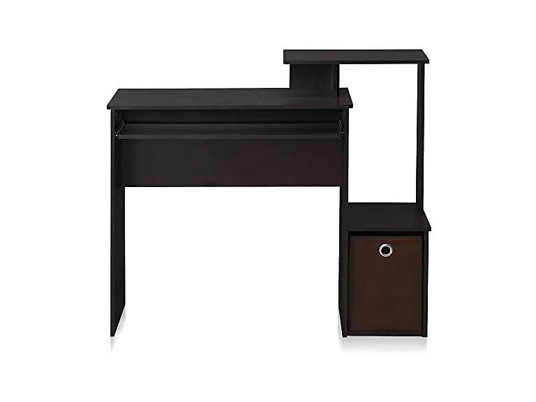 Furinno Econ Writing Desk, Dark Walnut
