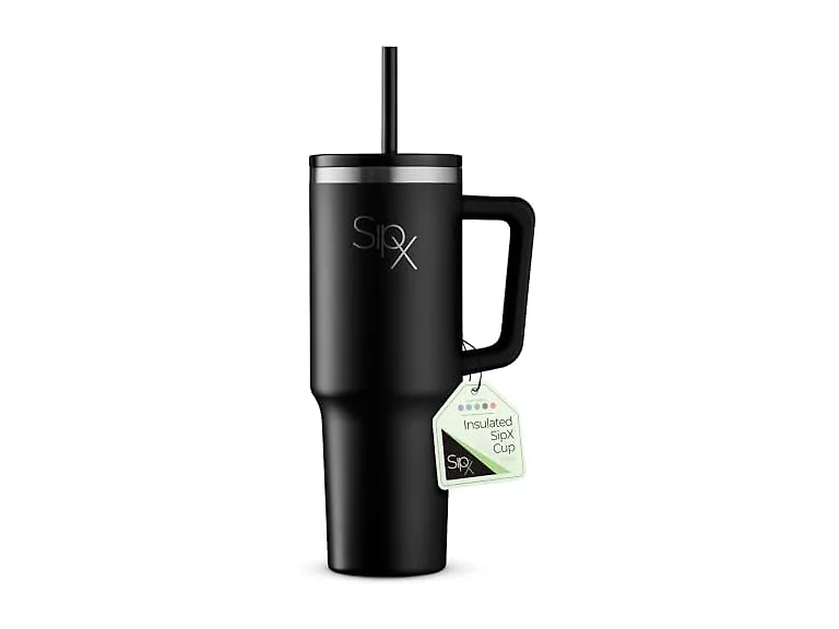 SIPX™ 40 oz Insulated Tumbler with Handle & Straw 