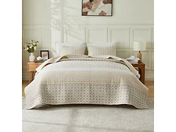 Vintage Floral Printed Quilt Set