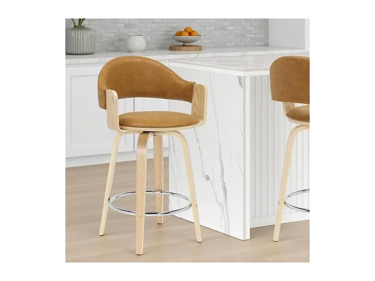 Daxton Swivel Counter Stool 4Pk, Camel