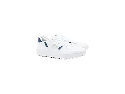 Lacoste Men's T-Clip Golf Leather Golf Shoes, White/Navy, 10.5