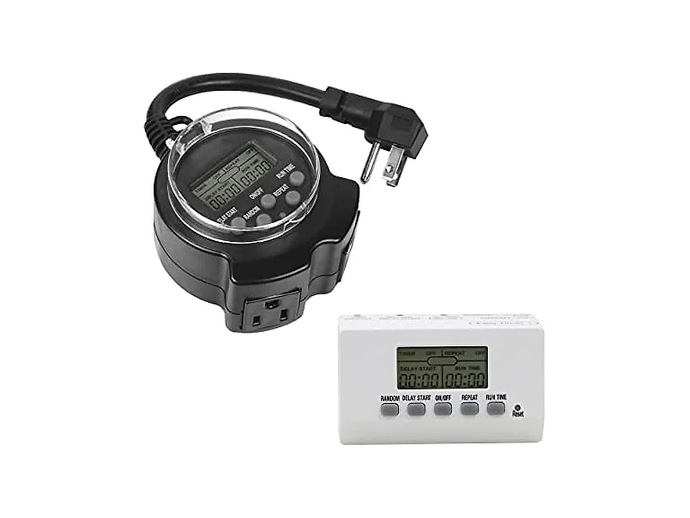 Clear Power Grounded EZ Digital Timer w/2-Outlet