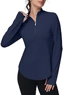 GGOV Women's Golf Polo Long Sleeve Workout Tops V Neck UPF 50+ Sun Protection Quick Dry Lightweight Active Tennis Shirts