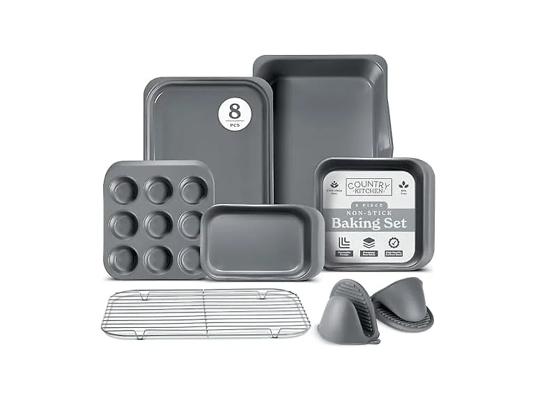 8-Piece Nonstick Stackable Bakeware Set
