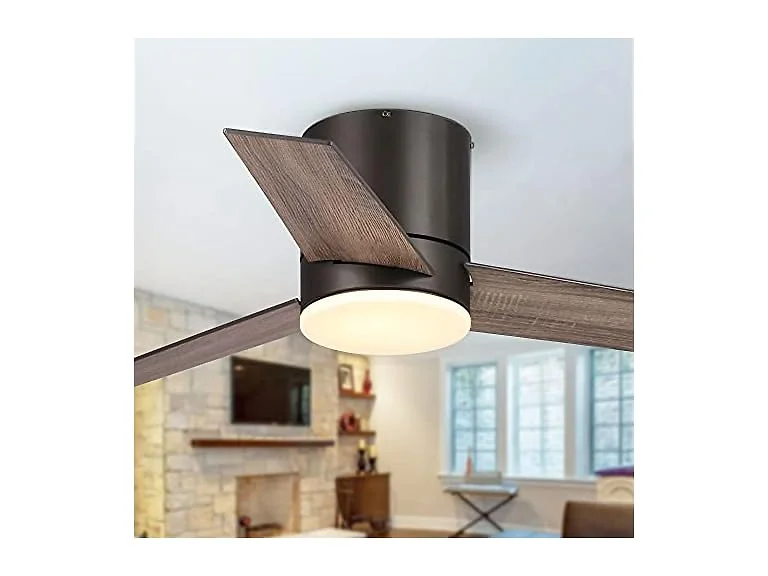 Parrot Uncle 48" F6298Q-PU Ceiling Fan w Light, Brown
