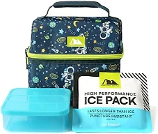 Arctic Zone Kids Lunch Bucket Combo with 210g Ice Pack and Sandwich Container, Space Odyssey