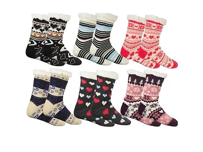 {3-Pairs} Women's Soft & Fluffy Sherpa Socks