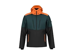 HEAD Men's Neo Insulated Ski Jacket - Waterproof, Stretch Fabric, Detachable Hood & Snow Gaiter - Dark Teal/Black, Large (52)