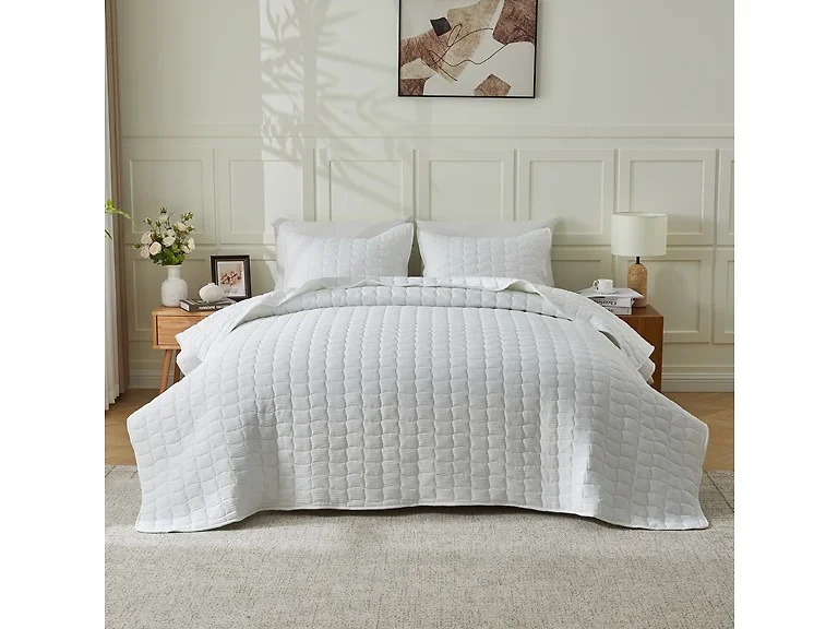 Dawson 3 Piece Textured Quilt Set