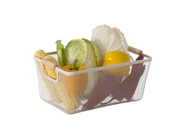 Basicwise Mesh Basket w/Handle Large