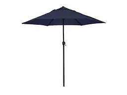 9ft Rd Powdercoated Steel, Crank Open, Push Tilt Patio Umbrella 