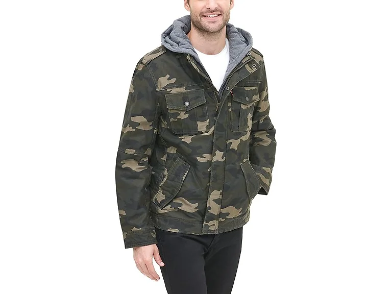 Levi's Men (S) Washed Cotton Hooded Jacket