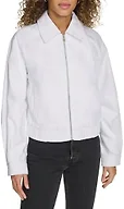 Levi's Women's Western Denim Bomber, White Wash Denim, Large